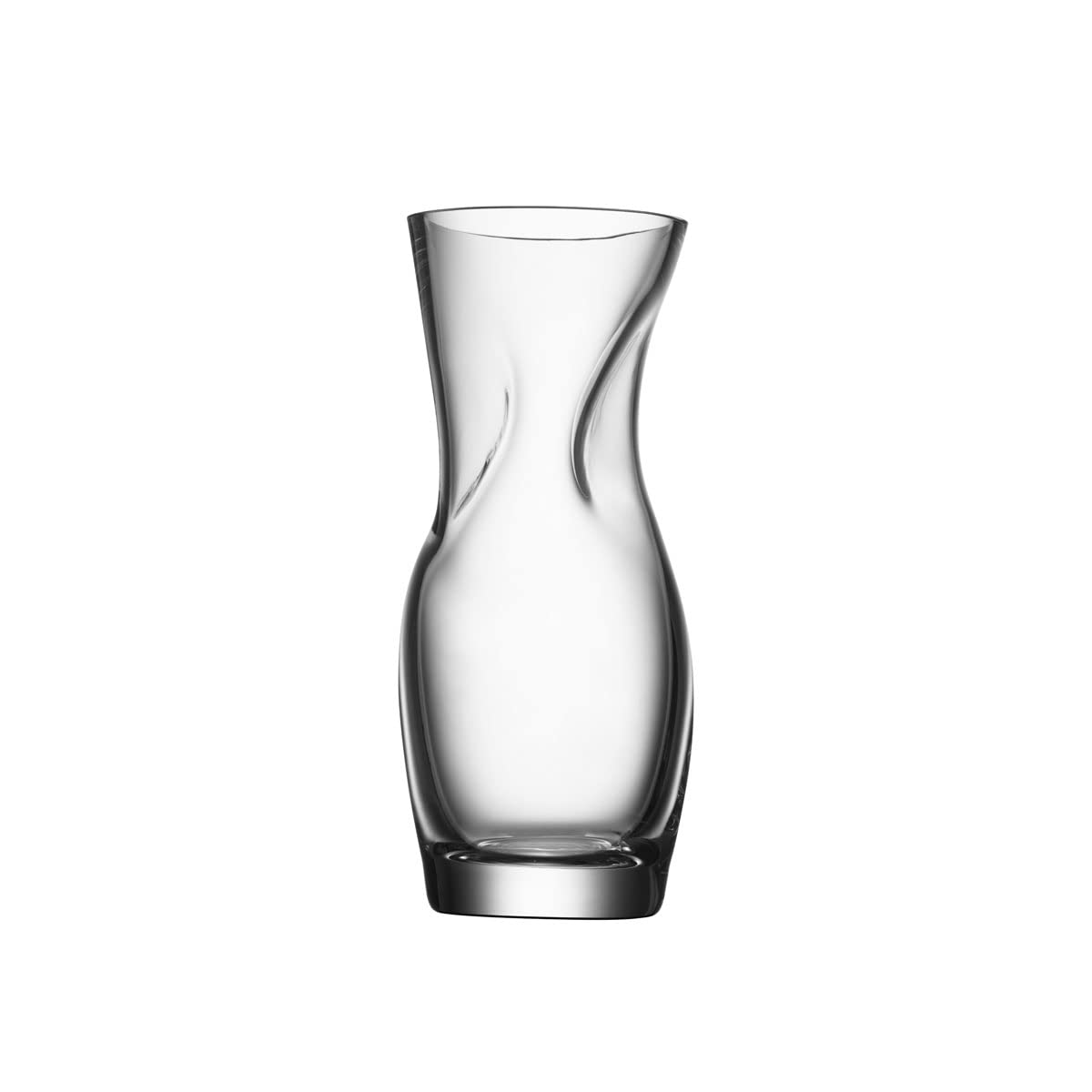 Orrefors Squeeze Crystal Vase - 9 Inch Tall Clear Glass Flower Vase for Home Decor, Wedding Centerpiece & Gift Idea - Elegant Modern Table Decor for Living Room, Dining Room & Office
