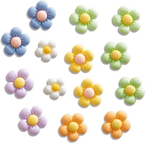 Resin Flower Charms - 14 PCS