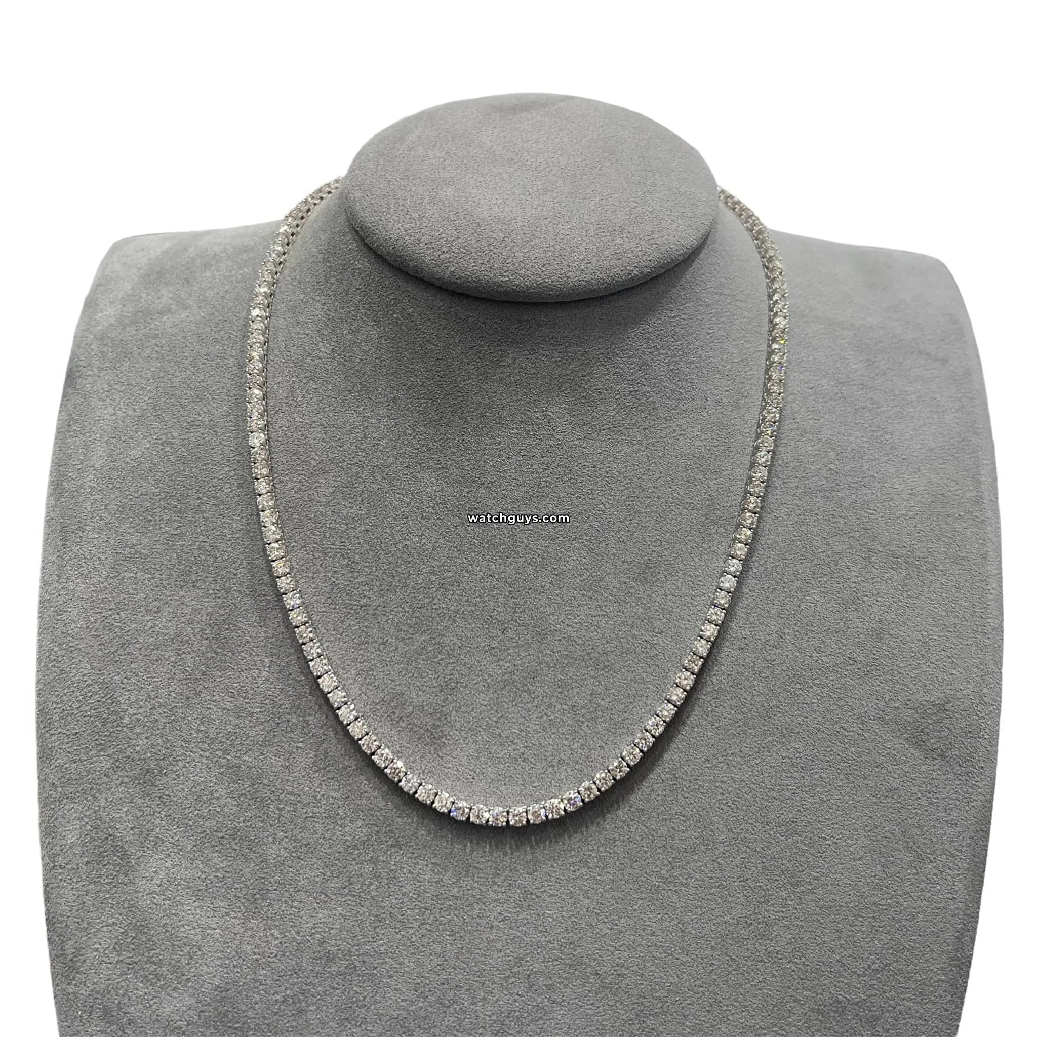 25 Carat Diamond Tennis Necklace in 14k White Gold - Elegant Jewelry for Weddings, Parties & Special Occasions