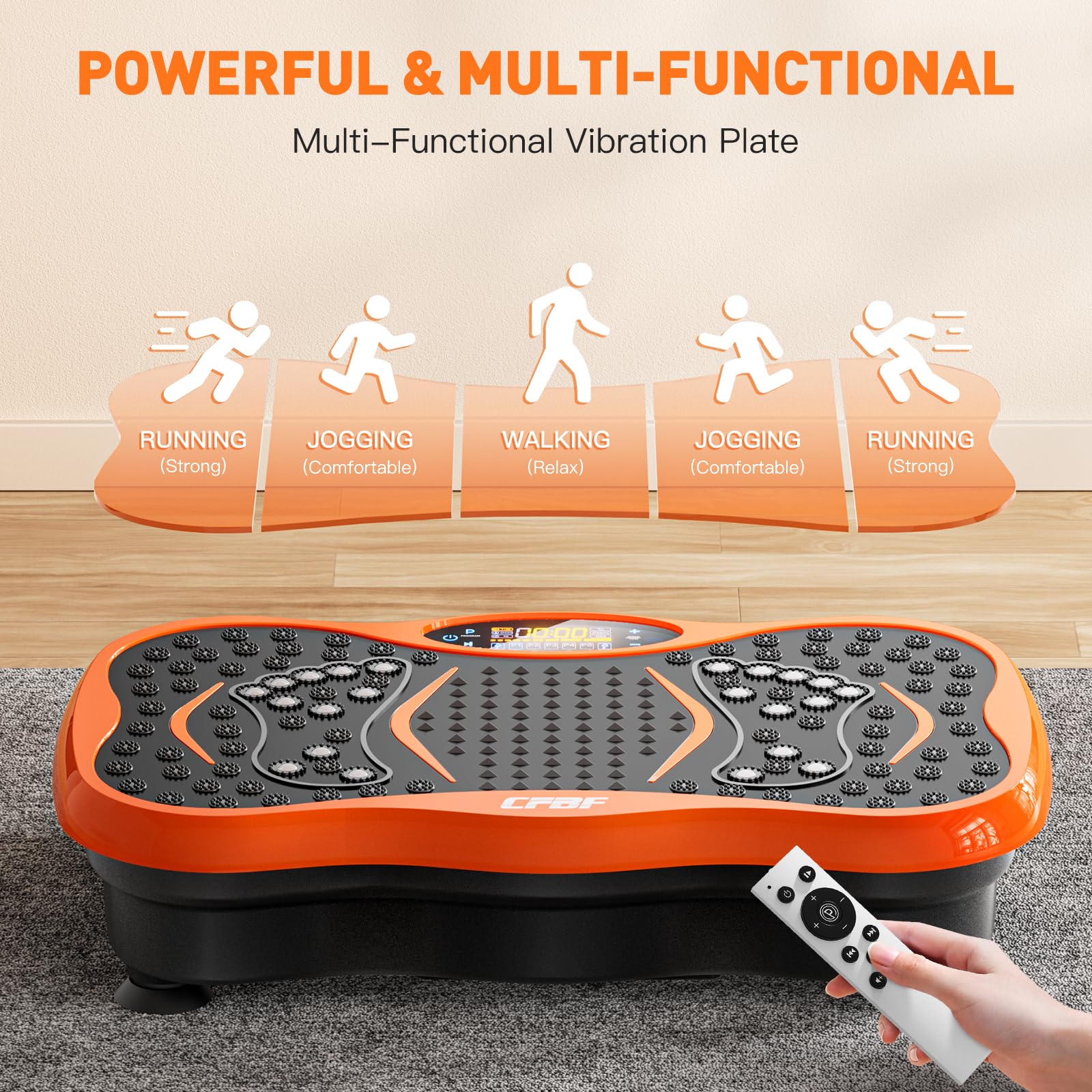 Whole Body Vibration Plate Exercise Machine for Weight Loss & Lymphatic Drainage - 99 Speed Levels with Resistance Bands - Home Gym Fitness Equipment for Toning, Cellulite Reduction & Post-Workout Recovery