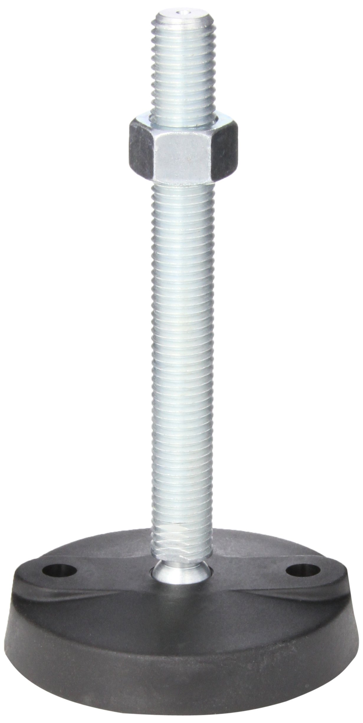 JW Winco 11T6WP3 NY-LEV Series WN 9000 Steel Stud Leveling Mount with Lag Bolt Holes - Glass Filled Nylon Base, 3/4-10 Thread, 6