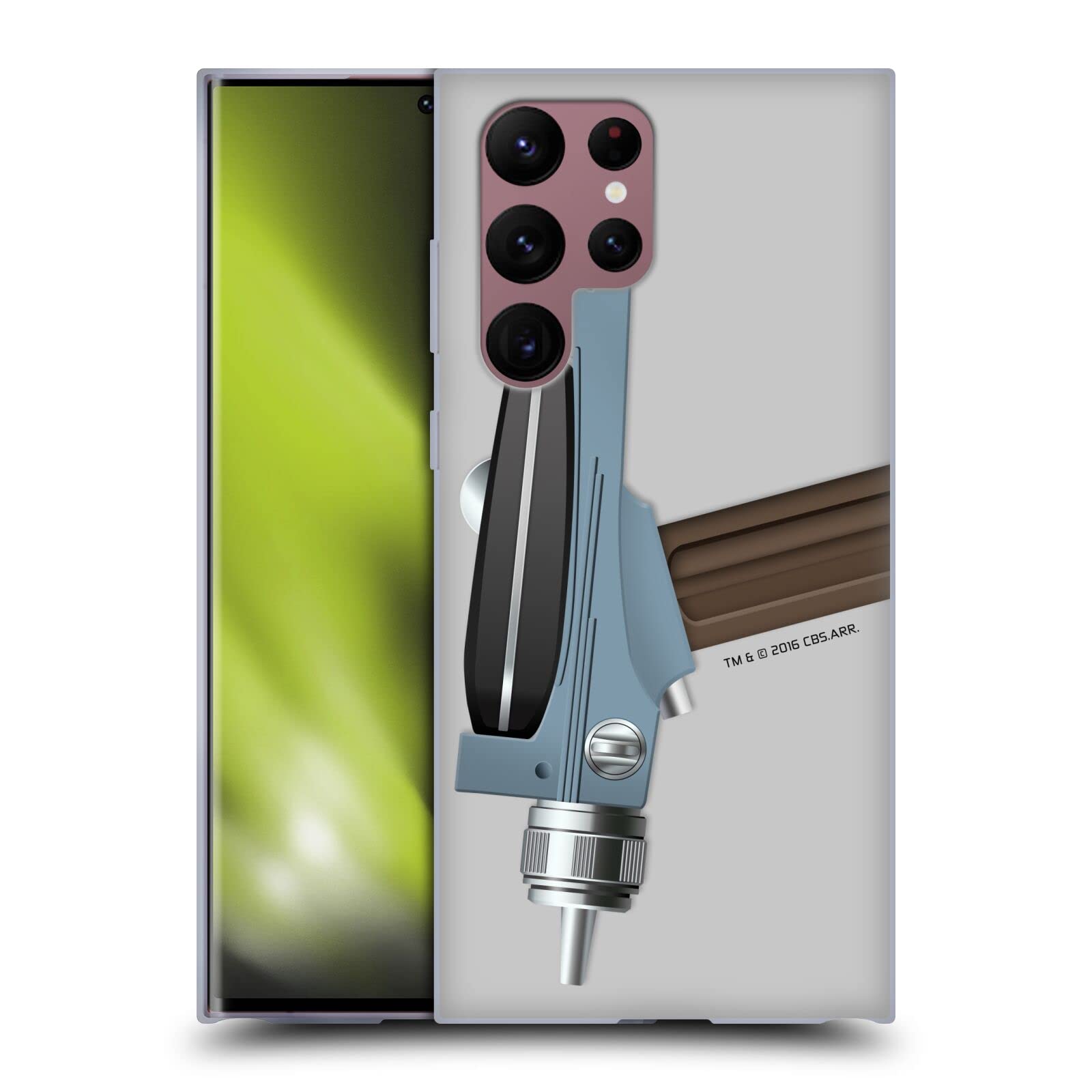 Officially Licensed Star Trek Pistol Phaser Soft Gel Case for Samsung Galaxy S22 Ultra 5G | Head Case Designs | Sci-Fi Phone Cover for Protection & Style | Perfect for Trekkies, Conventions & Everyday Use