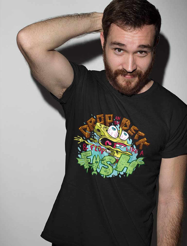 SpongeBob SquarePants T-Shirt for Kids & Adults - Nickelodeon Cartoon Character Graphic Tee - Perfect for Birthday Gifts, Cosplay & Casual Wear