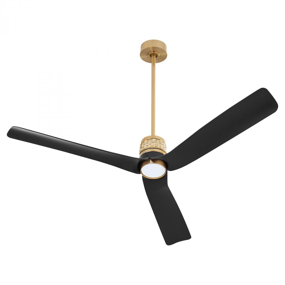 Cyan Design LEVANT 11986 Aged Brass Ceiling Fan - Energy Efficient Indoor/Outdoor Cooling for Living Room, Bedroom & Patio