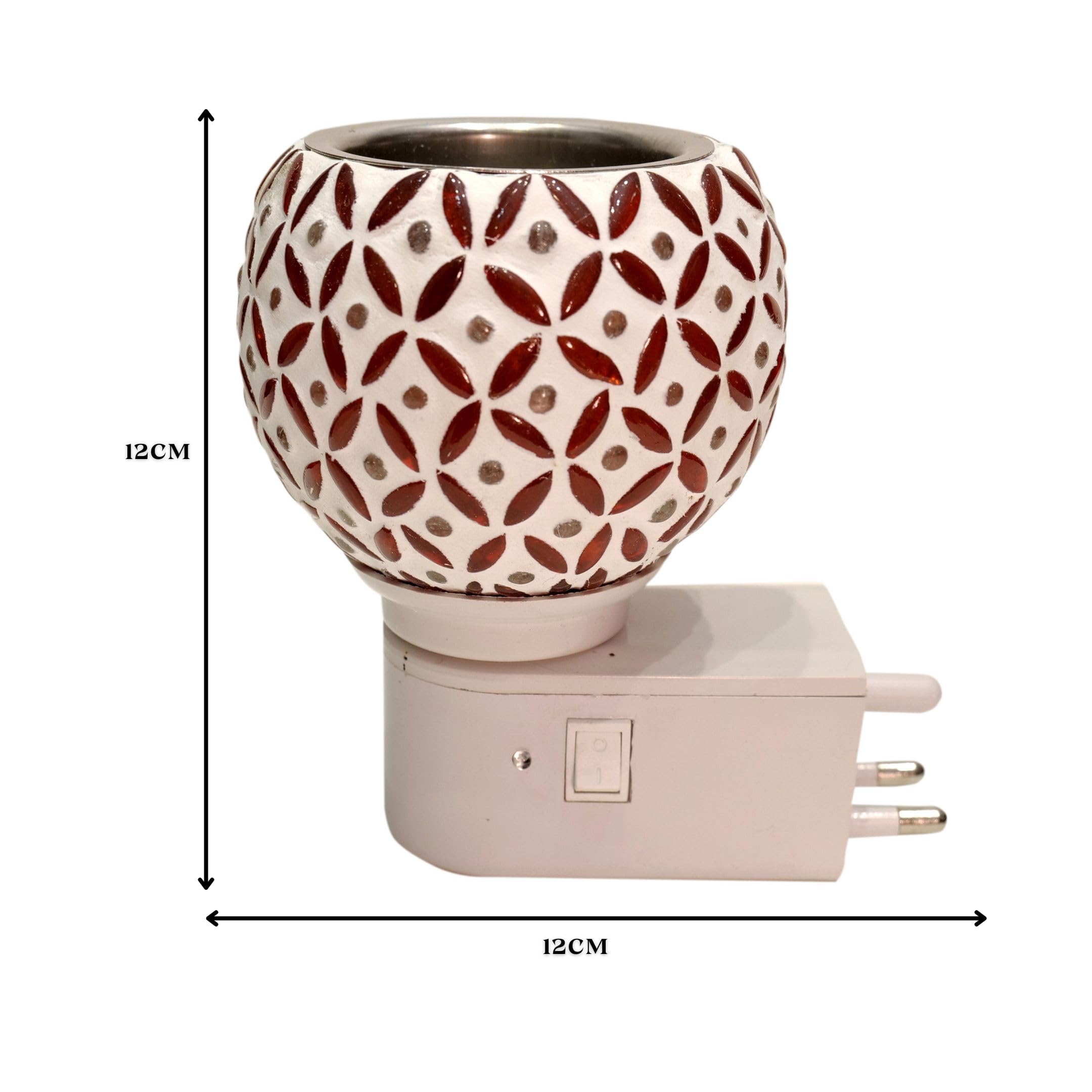 Premium Ceramic Aroma Diffuser & Night Light - Essential Oil Warmer with On/Off Switch, Multi-Functional Camphor Burner for Home, Yoga, Spa & Bedroom Relaxation
