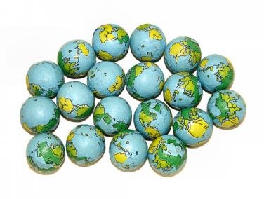 Premium Chocolate Foil Balls - Earth Themed (5 lb Bulk Bag) for Baking, Party Favors & Holiday Decorations