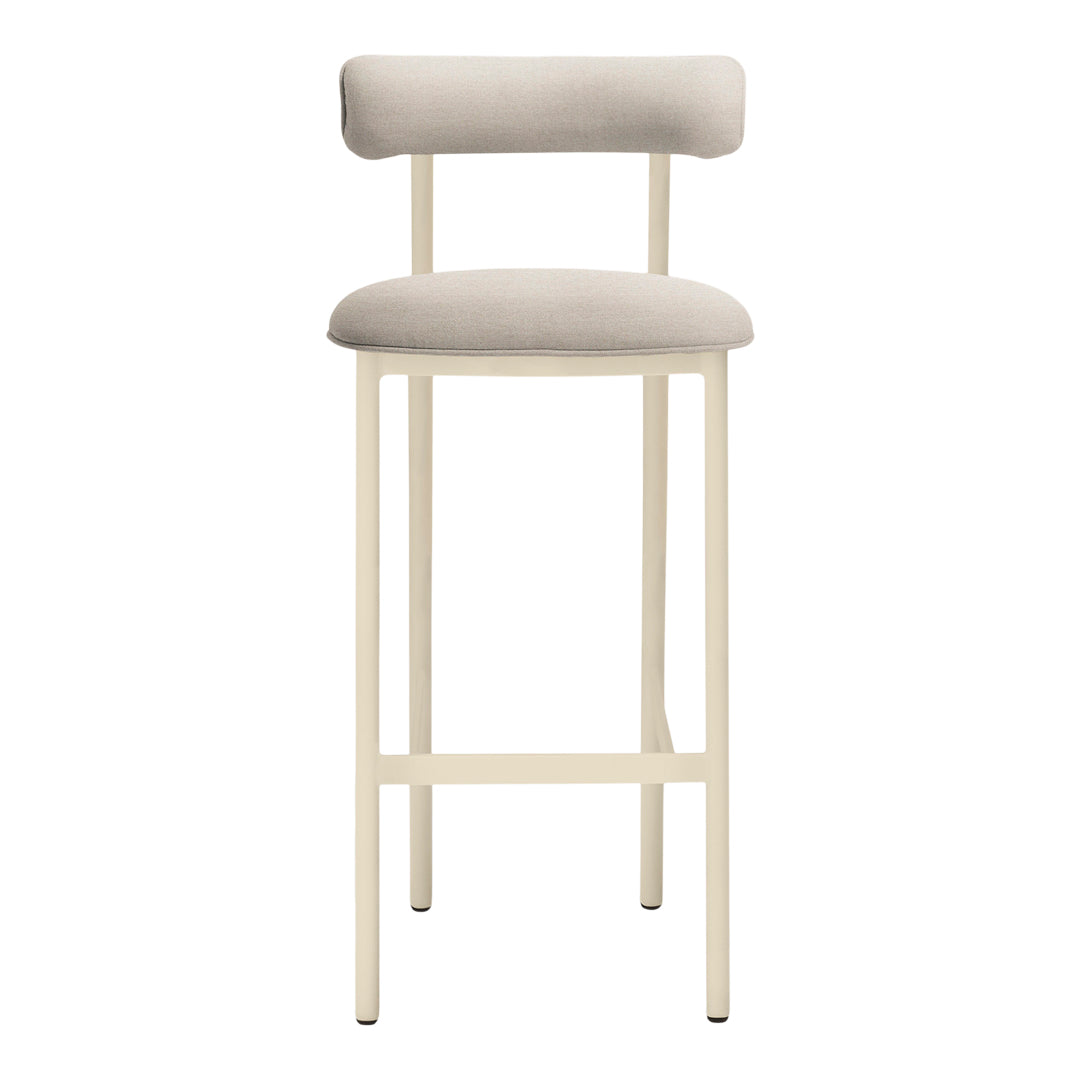 Outdoor Counter Stool with Back - Rustic Wood Bar Stools for Patio, Deck, Kitchen & Outdoor Dining - Waterproof & Weather Resistant