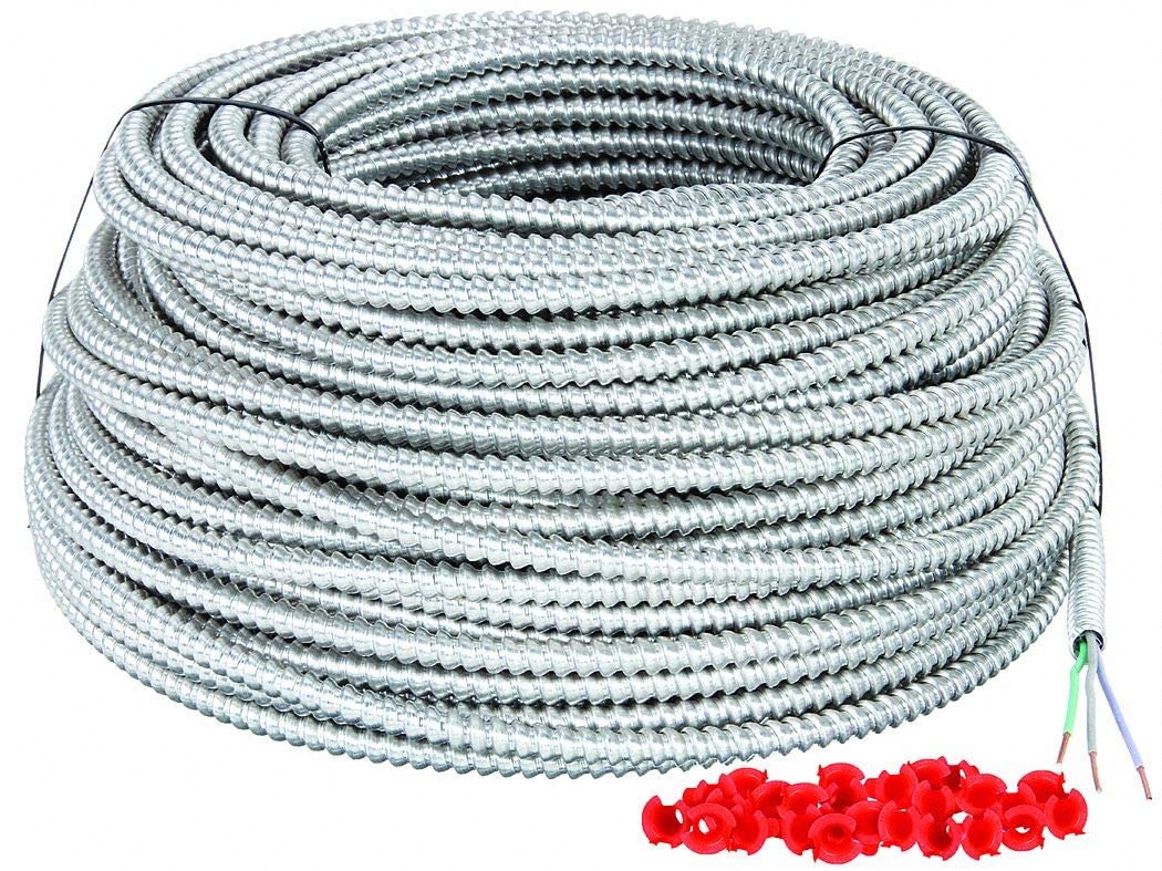 Metal Clad 2-Wire with Ground Electrical Cable - Durable Wiring Solution for Home, Office & Industrial Electrical Installations