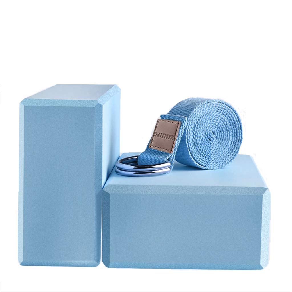 Premium 2-Pack Yoga Blocks with Free Strap - High Density EVA Foam Yoga Blocks for Yoga, Pilates, Stretching & Fitness | Perfect for Home Workouts, Studio Practice & Physical Therapy