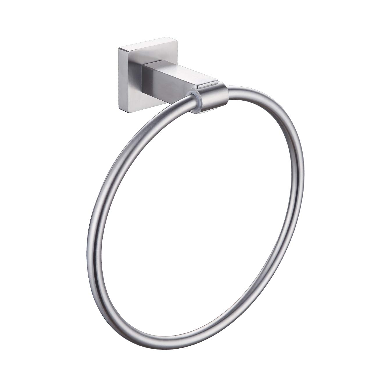 Miyili SUS 304 Stainless Steel Towel Ring - Bathroom Hand Towel Holder with Brushed Finish, Round Wall Mounted Towel Rack for Kitchen & Bathroom Decor (Model D02N) - Perfect for Modern Homes, Hotels, and Spas