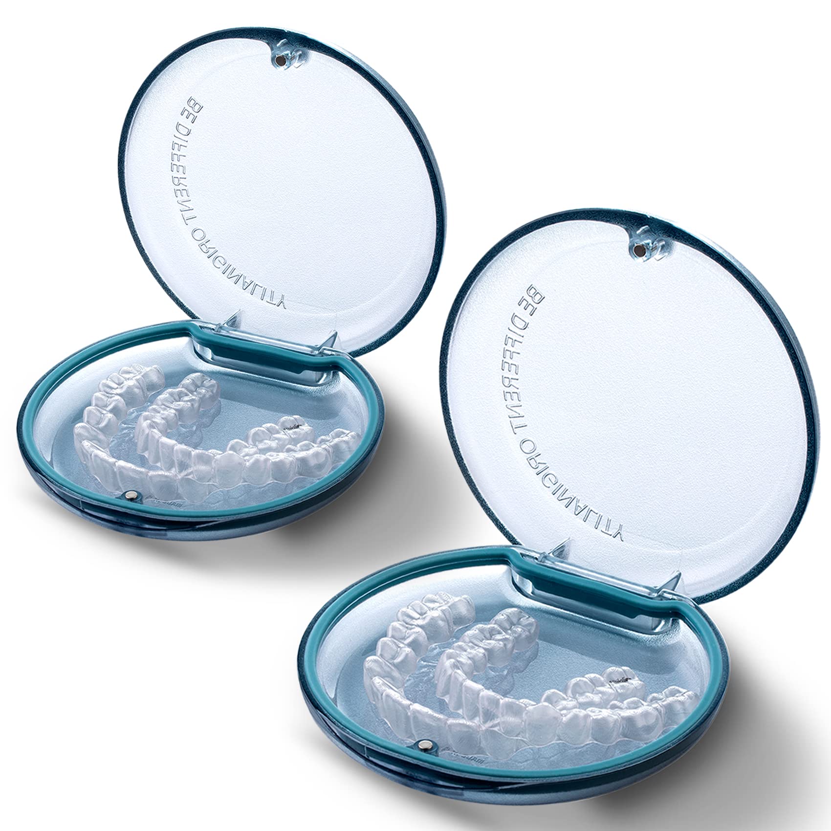 2 Pack Orthodontic Retainer Case with Magnetic Closure - Cute Night Guard & Aligner Storage for Kids, Teens & Adults - Portable, Easy to Clean - Perfect for Travel, School & Home Use