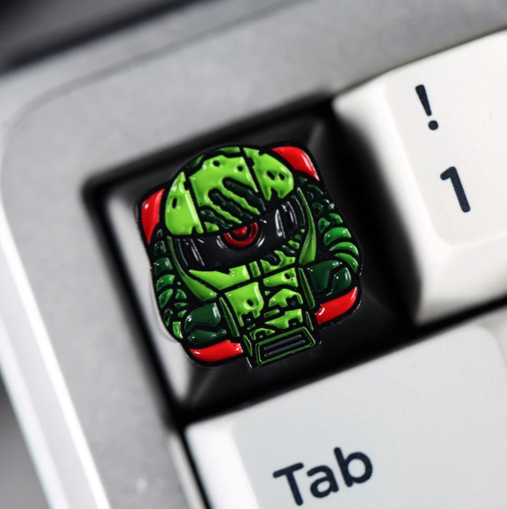 Custom Gundam Themed Zinc Alloy Mechanical Keyboard Keycap - Personalized Anime Gaming Key Replacement for Mechanical Keyboards - Perfect for Gamers, Collectors & Anime Fans