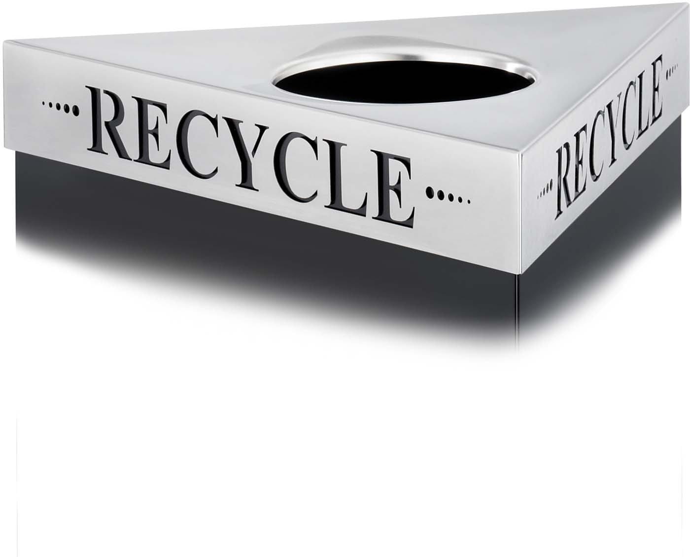 Trifecta® 9560 Recycling Trash Can Lid - Durable Waste Bin Cover for Kitchen, Office & Outdoor Use - Easy Open Touch-Free Design for Efficient Recycling