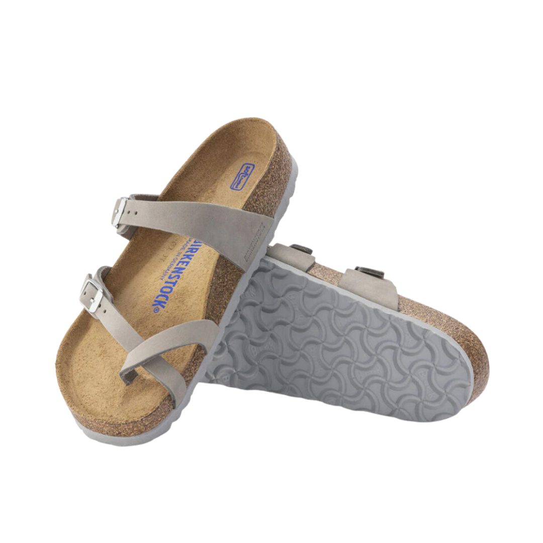 Women's Mayari Soft Footbed Sandals - Nubuck Leather Comfort Shoes in Dove Gray | Perfect for Beach, Yoga & Summer Casual Wear