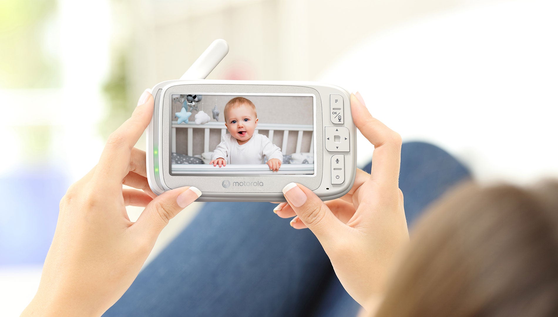 Motorola VM75 5.0 Inch HD Video Baby Monitor with Night Vision & Two-Way Audio - Perfect for Nursery, Bedroom, and Travel Use