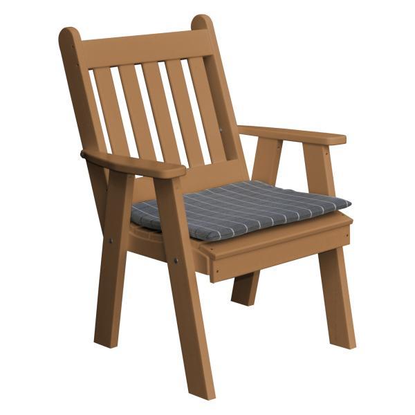 Eco-Friendly Recycled Plastic Traditional English Chair - Durable Outdoor & Indoor Patio Furniture for Garden, Porch, and Dining Room