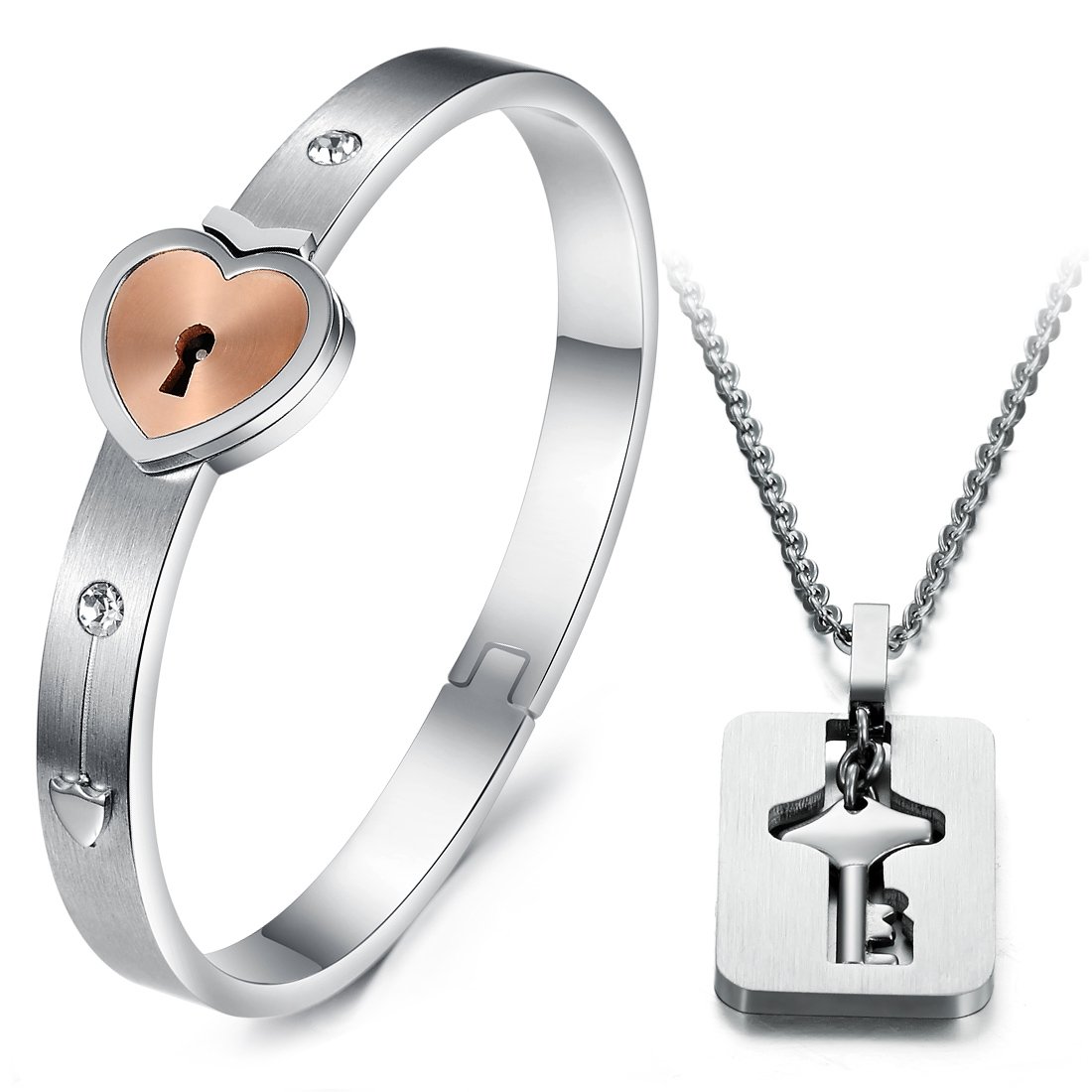 His and Hers Matching Titanium Couple Bracelets - 