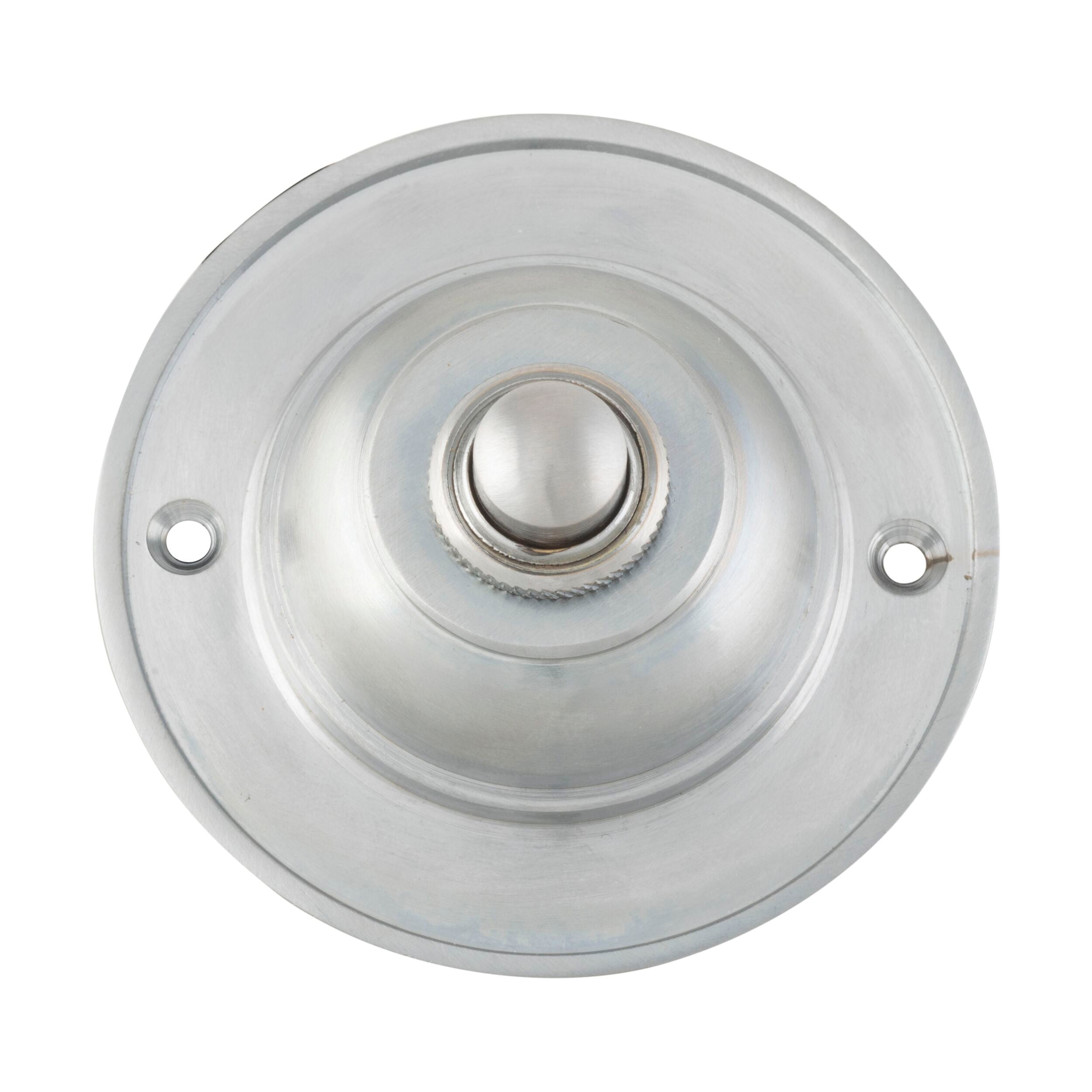 Classic Round Satin Chrome Bell Press - 75mm Diameter for Home Decor, DIY Crafts, and Jewelry Making