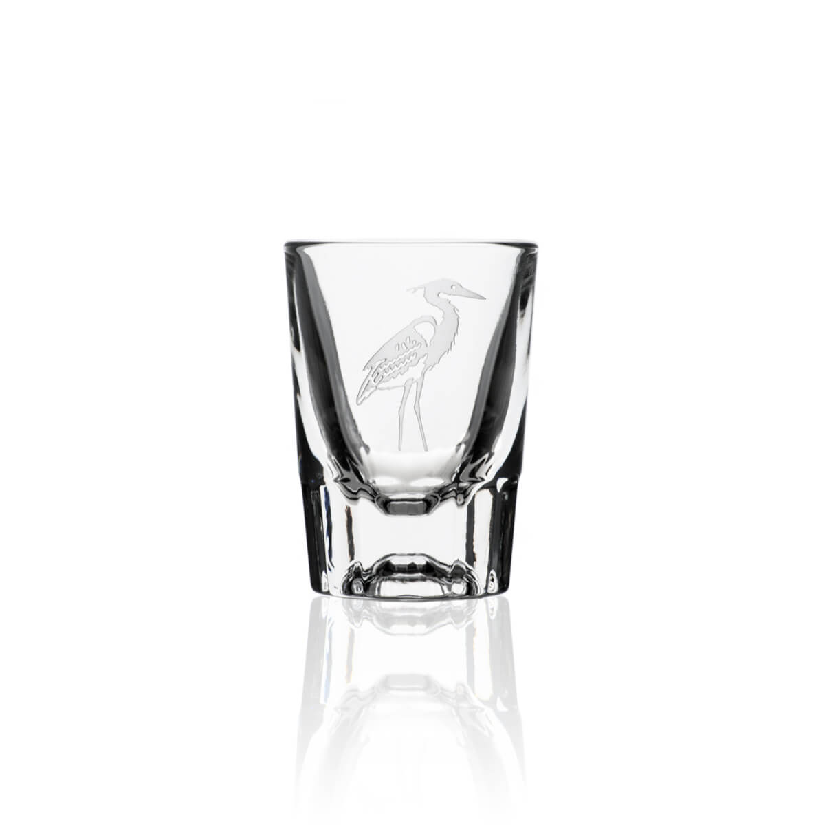 Premium Heron Fluted 2oz Shot Glasses Set of 4 - Elegant Barware for Whiskey, Tequila & Cocktails - Perfect for Home Bars, Parties & Gifts