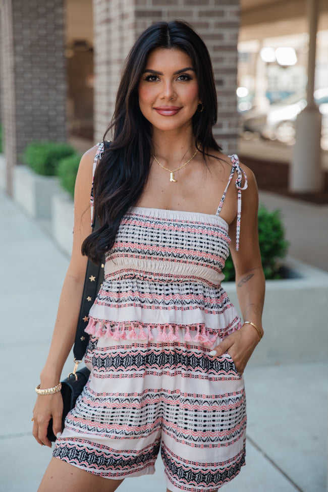 Musical Motives Coral and Black Printed Woven Set - Stylish Outfit for Concerts & Parties | Final Sale