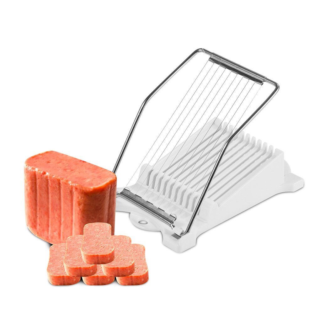 Stainless Steel Luncheon Meat Cutter - Ham, Boiled Egg & Cheese Slicer | Multi-Purpose Kitchen Food Cutting Tool for Sandwiches, Charcuterie Boards & Meal Prep