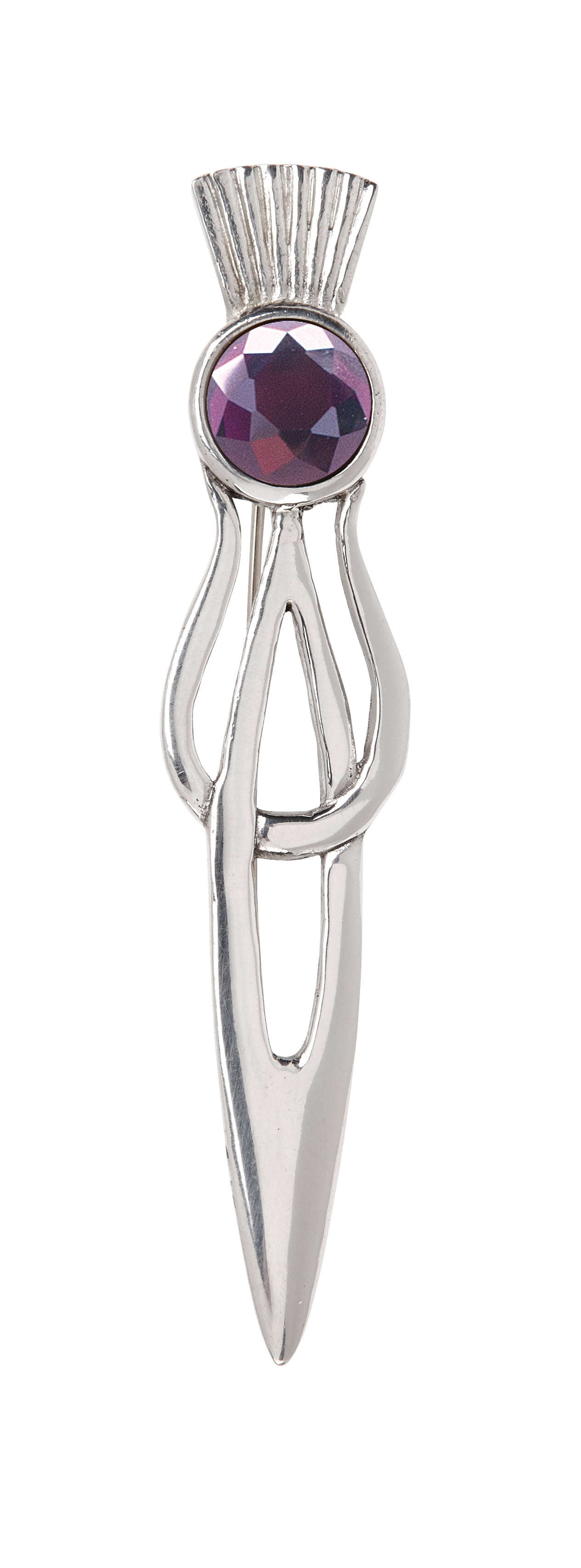 Stone Thistle Kilt Pin KP150 - Traditional Scottish Highland Dress Accessory for Men & Women | Perfect for Kilts, Tartans, and Celtic Costume Events