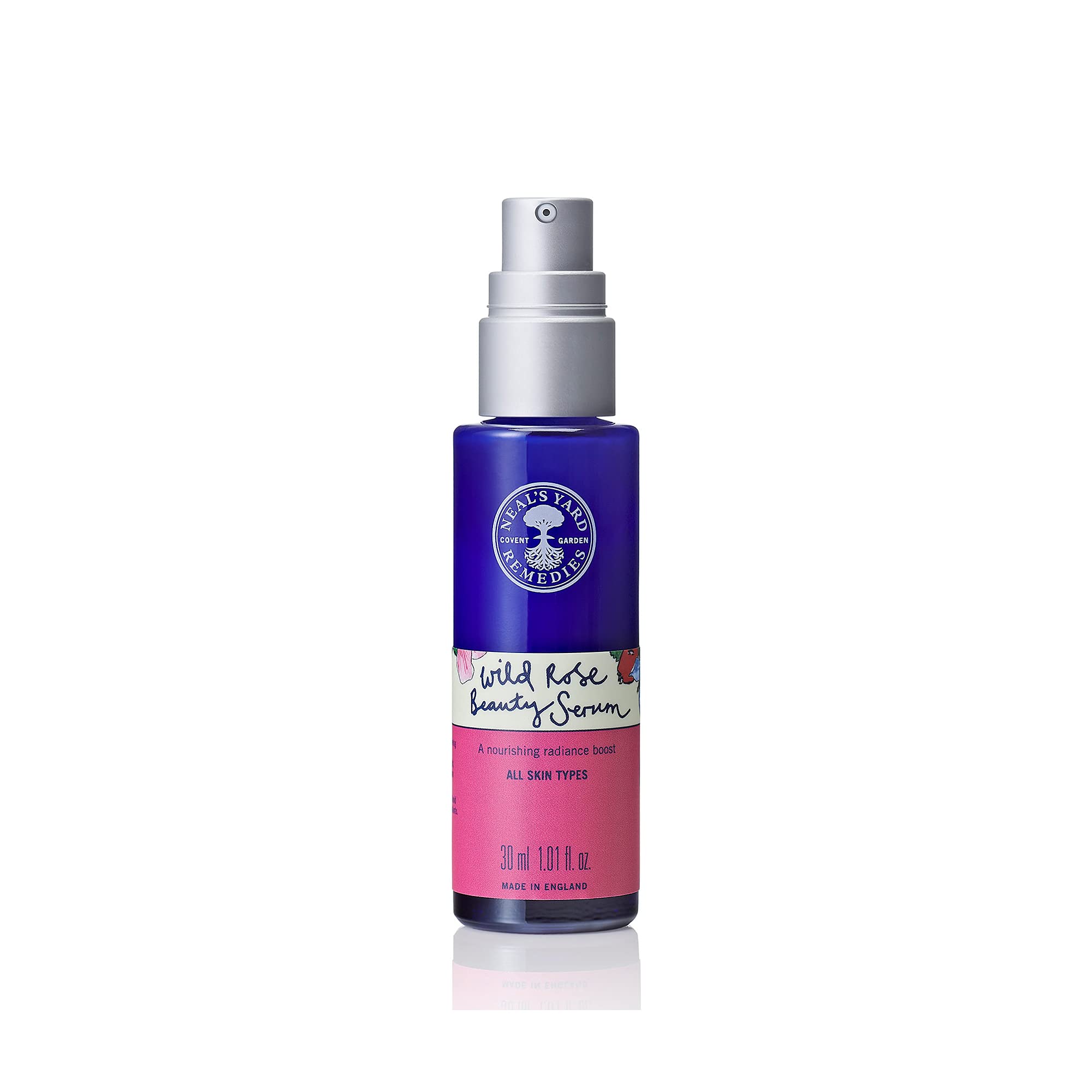 Neal's Yard Remedies Organic Wild Rose Beauty Serum - Hydrating & Anti-Aging Facial Serum for Glowing Skin | Perfect for Dry Skin & Nighttime Skincare Routine