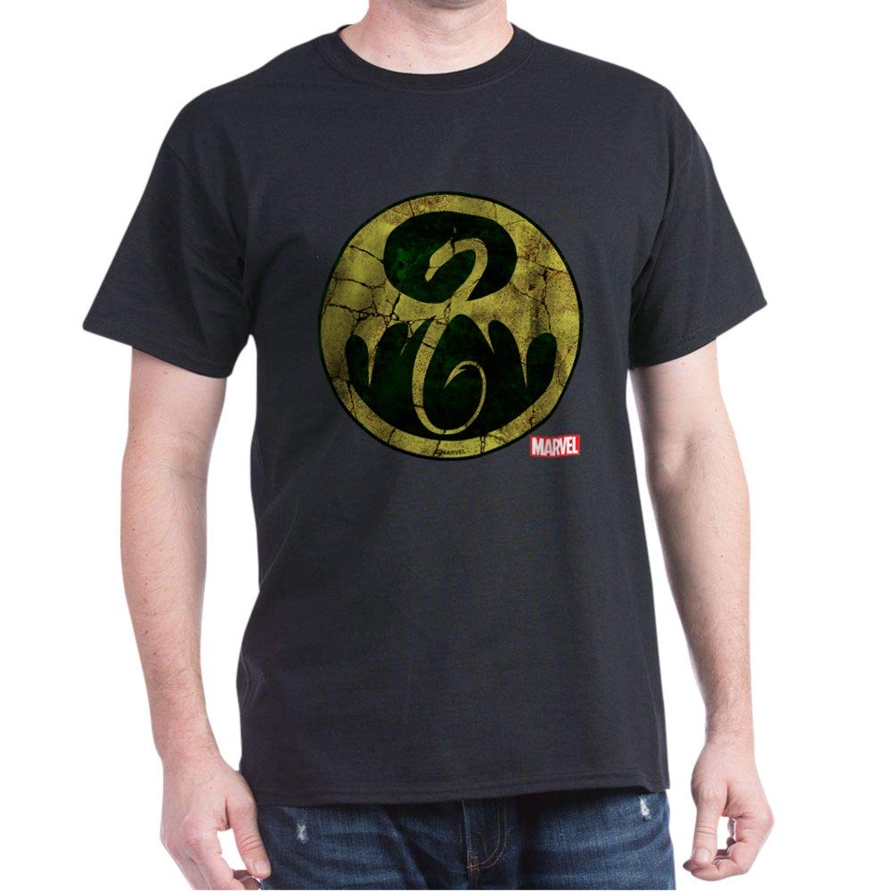 Iron Fist Icon Distressed Dark T-Shirt - Graphic Tee for Men & Women - Casual Streetwear, Superhero & Comic Book Fan Apparel - Perfect for Daily Wear, Cosplay & Gifts