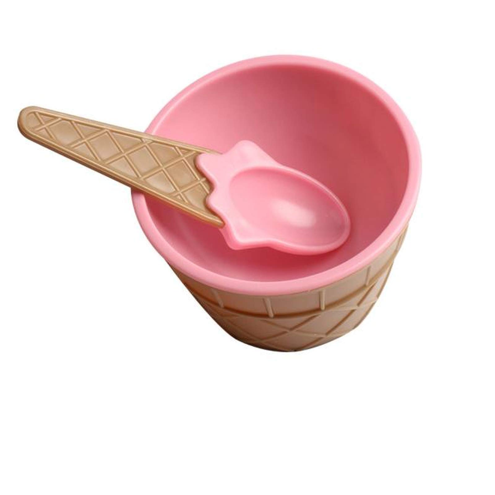 Kids Ice Cream Bowls - 9.8x7cm Pink Dessert Cups for Children & Couples | Perfect for Birthday Gifts, Party Treats, and Family Dessert Time