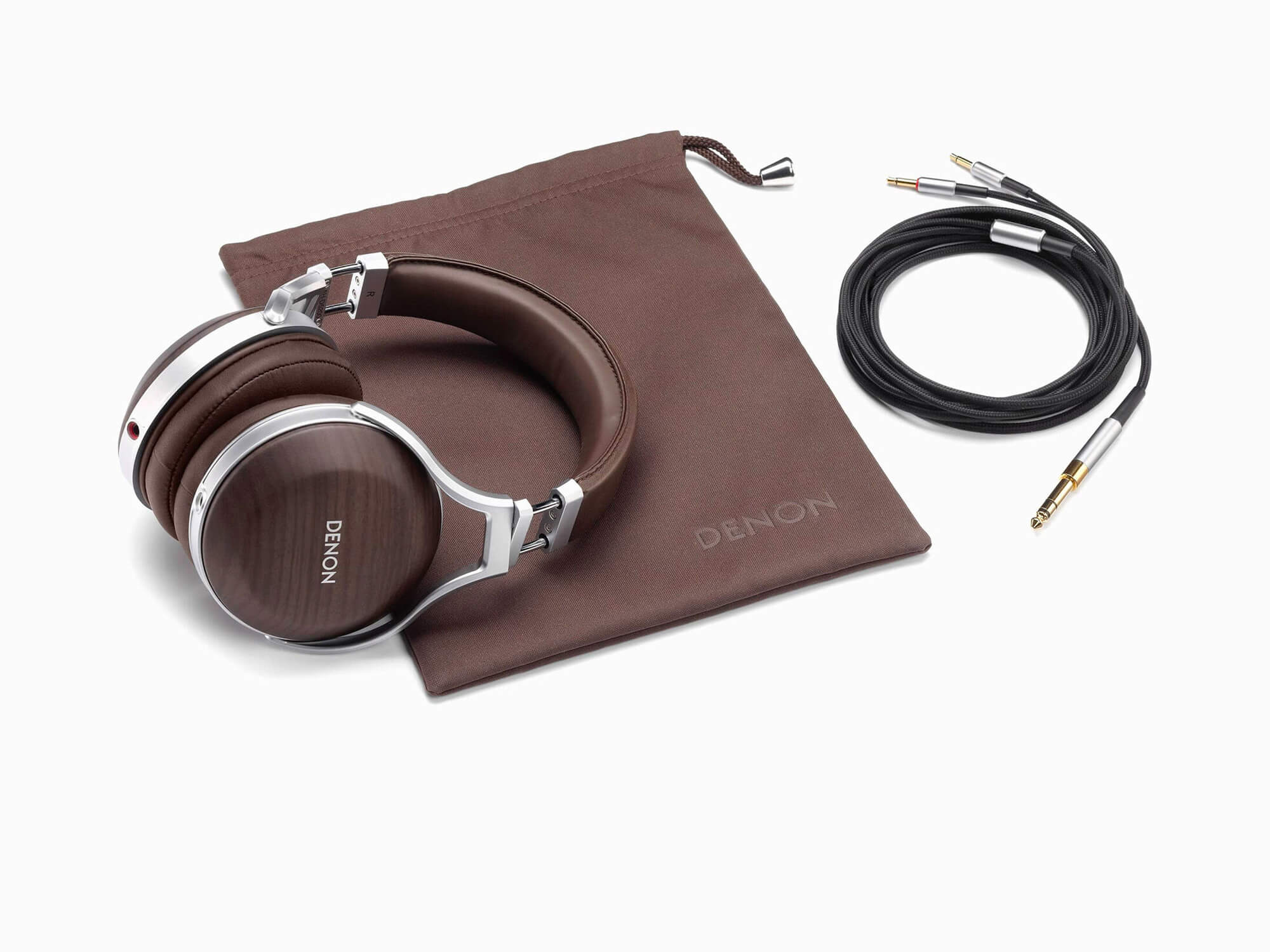 Denon AH-D5200 Premium Over-Ear Headphones - High-Fidelity Sound, Comfortable Fit for Music, Gaming & Studio Use