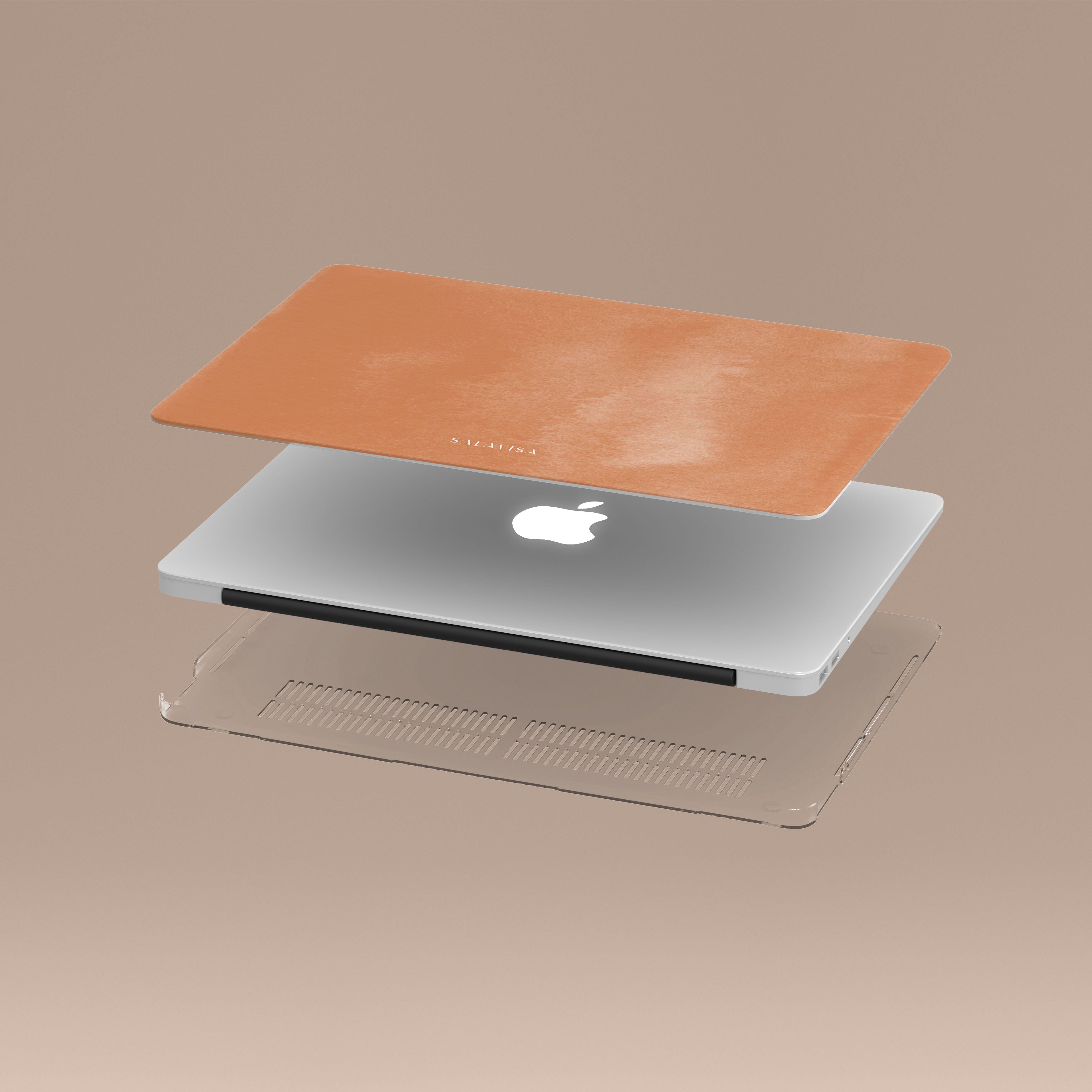 Premium Peach Watercolor MacBook Case - Stylish Protective Cover for MacBook Air & Pro - Perfect for Work, Travel & School