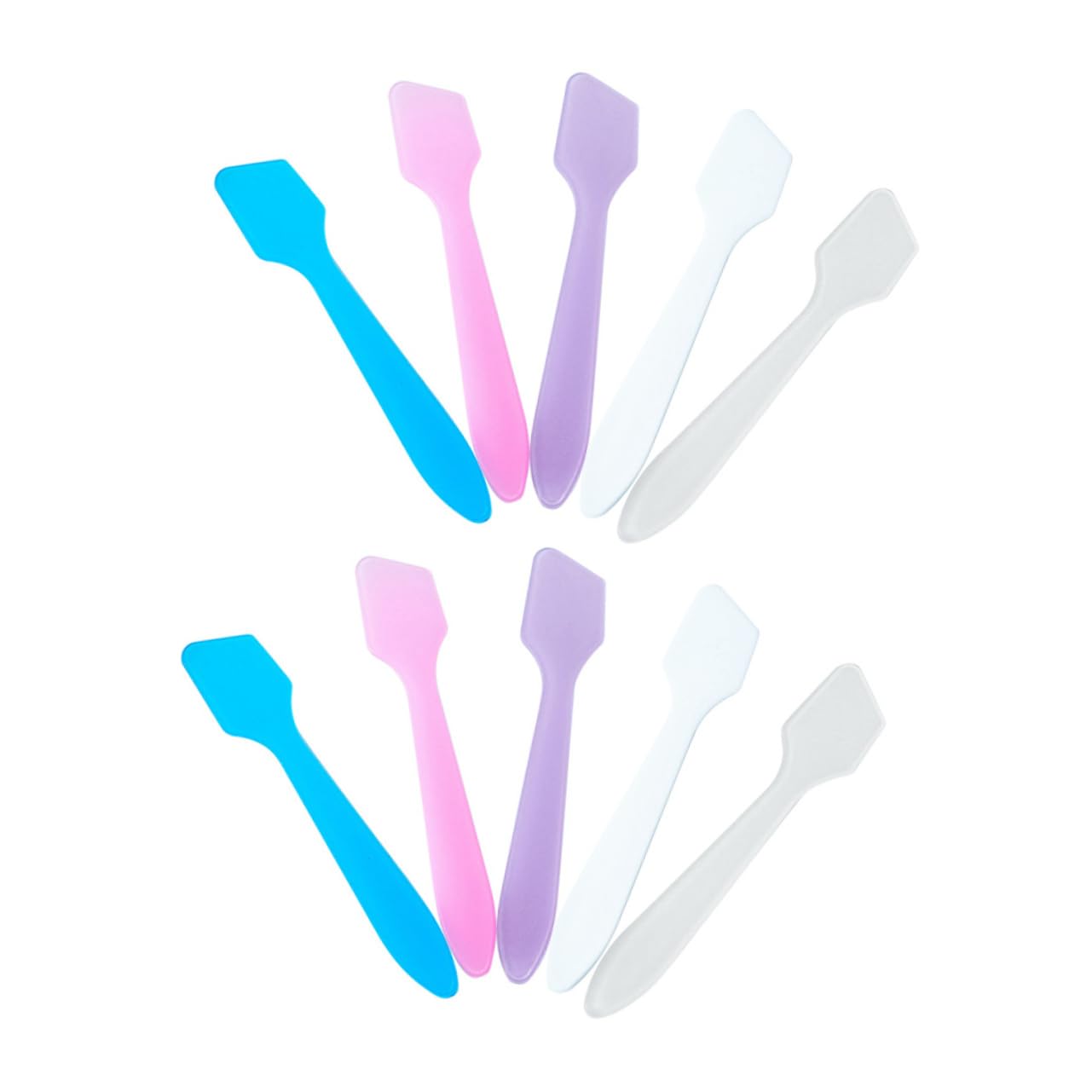 **Portable Cosmetic Spatula Set - 10pcs Face Mask & Makeup Spatula Tools for Skincare, Foundation, Cream Application - Perfect for DIY Beauty, Salon & Travel Use**