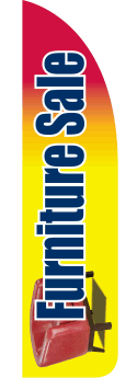 Feather Flag Banner for Sidewalk - Customizable Furniture Sale Sign | Outdoor Advertising for Retail Stores, Yard Sales & Events
