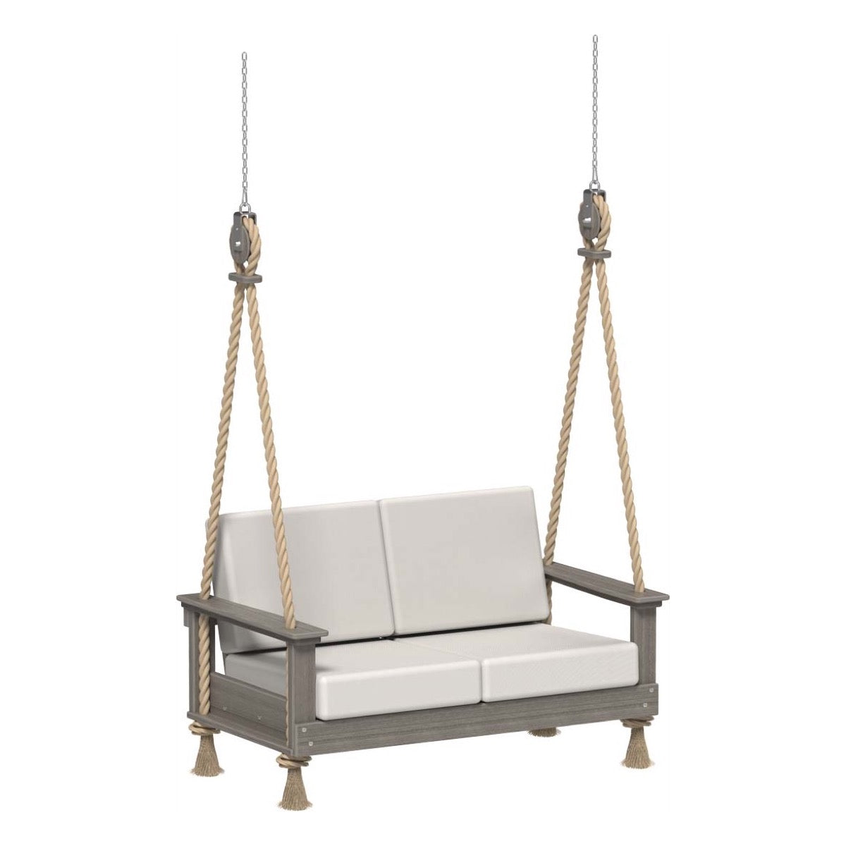 LuxCraft Lanai Deep Seating Loveseat Swing - Outdoor Patio Furniture for Relaxing in Garden, Porch or Backyard