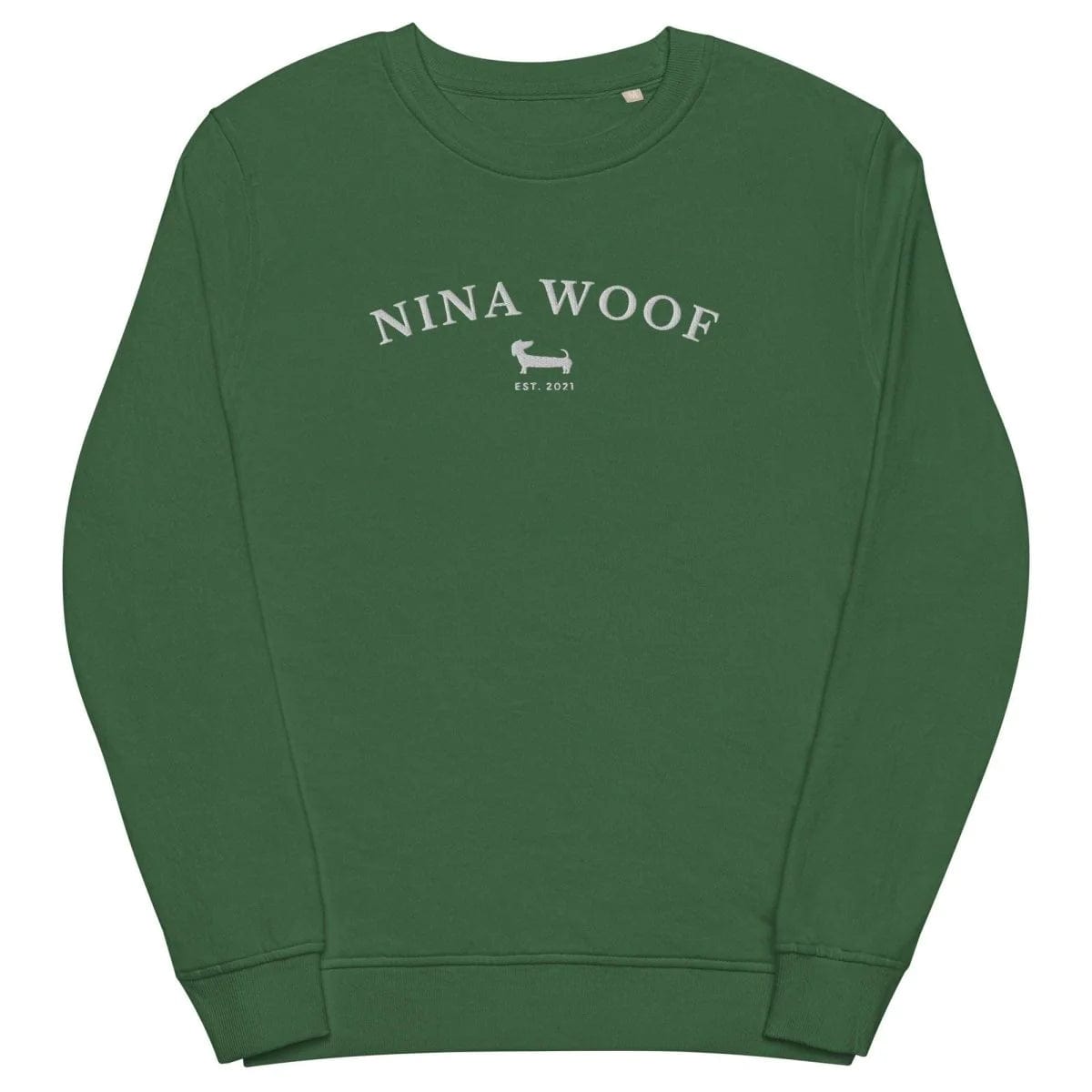 NW Varsity Unisex White Embroidered Organic Cotton Sweatshirt | Multiple Colors | Casual Wear, Street Style, College Outfits & Everyday Comfort