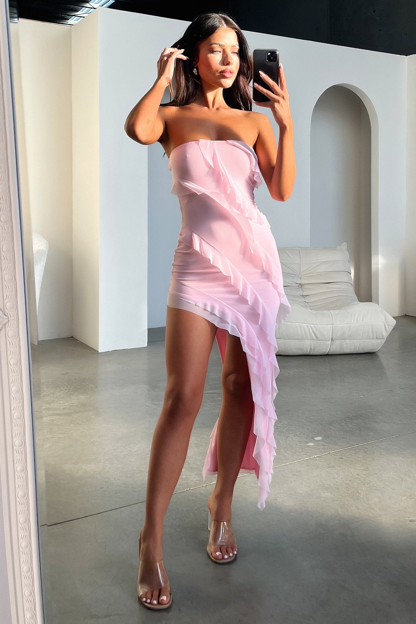 J'adore Women's Pink Floral Summer Dress - Elegant & Comfortable for Parties, Weddings, and Special Occasions