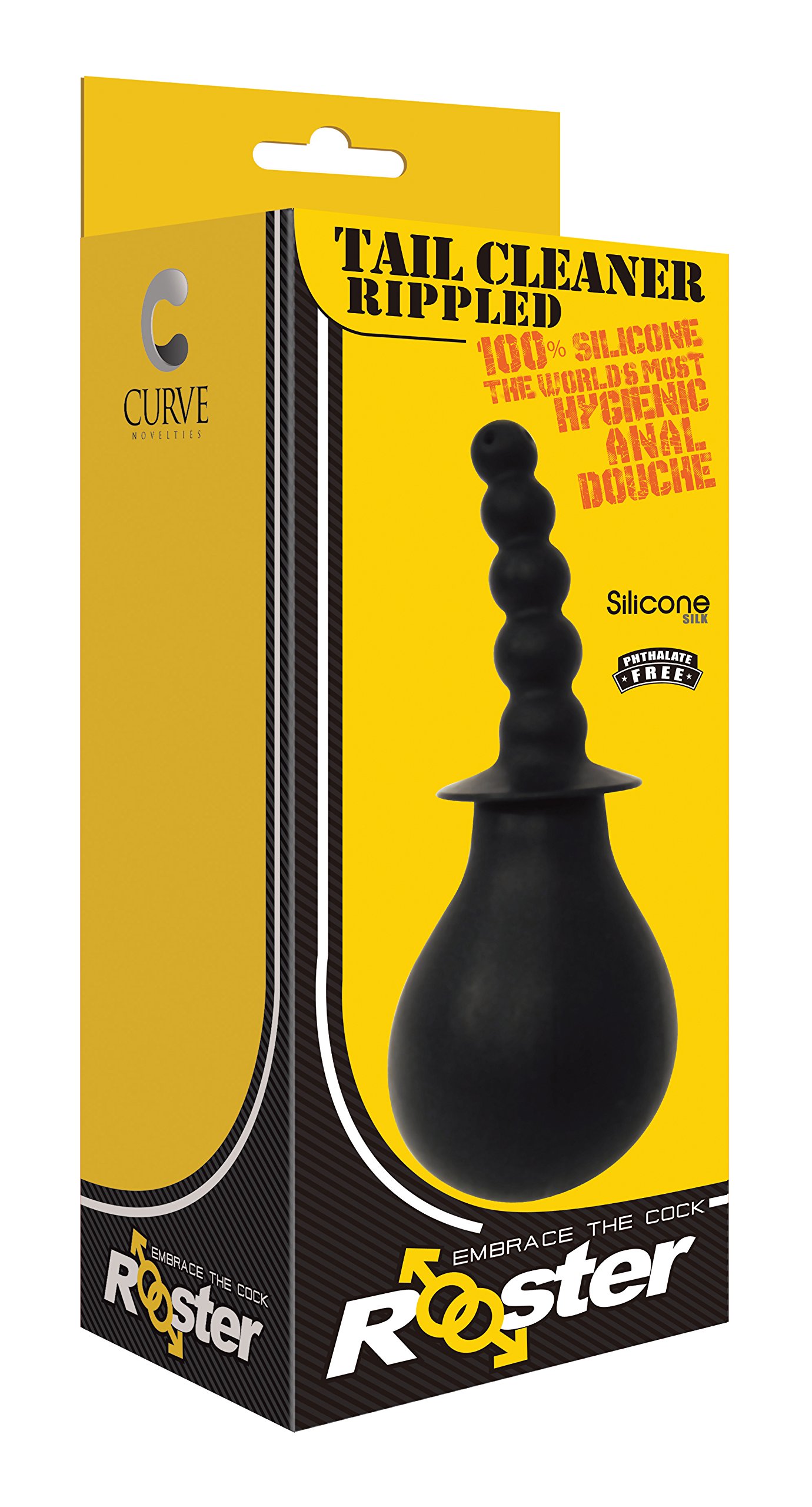 Premium Silicone Tail Cleaner Rippled Douche - Gentle & Hygienic Anal Cleansing for Men & Women - Perfect for Enema, Colon Cleansing & Personal Hygiene Care