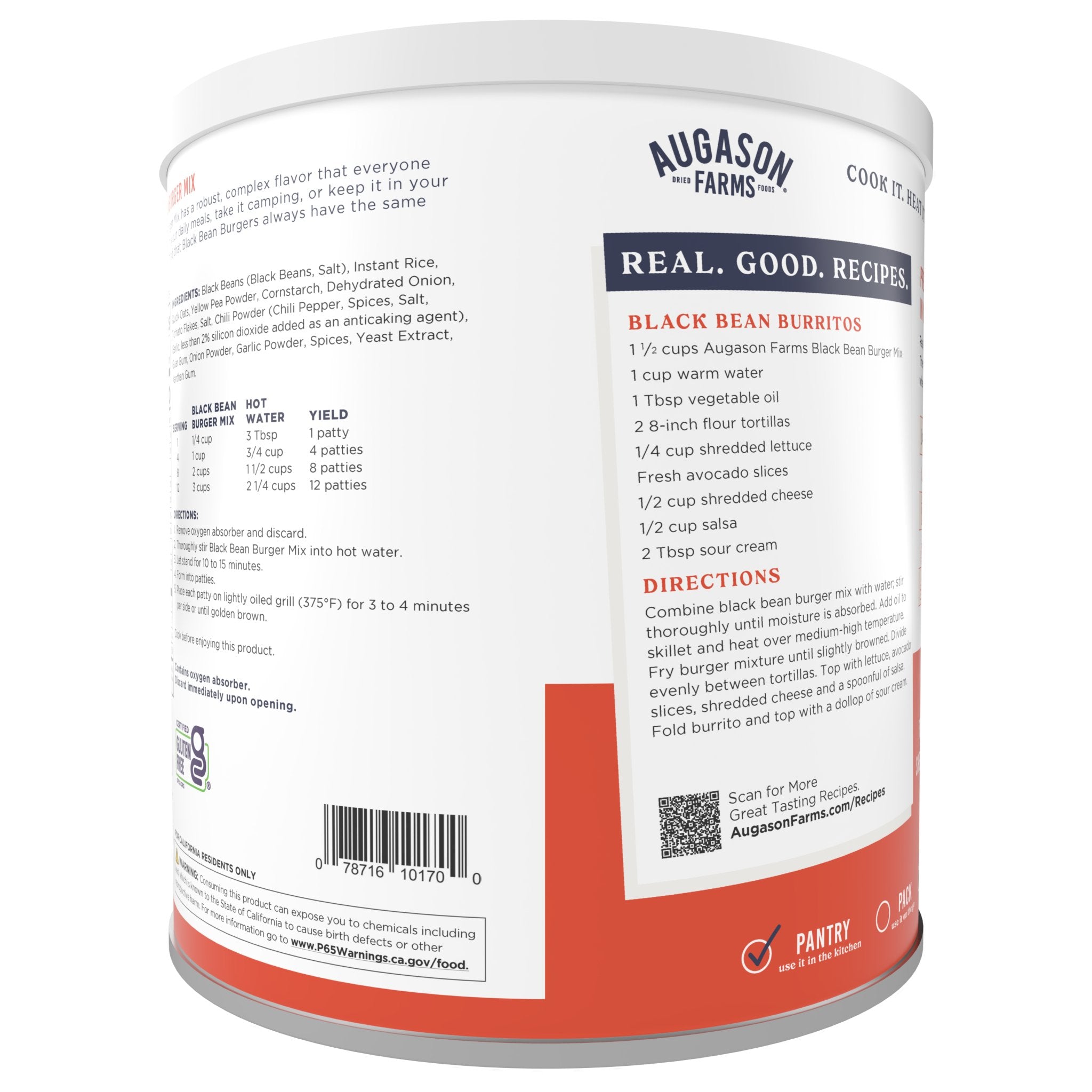 Organic Gluten-Free Black Bean Burger Mix - 38 Servings, Vegan & Non-GMO - Perfect for BBQs, Picnics & Healthy Meal Prep