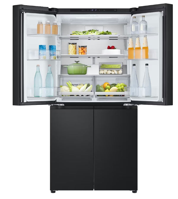 LG GF B505MBL 530L Slim French Door Refrigerator - Matte Black Finish | Energy Efficient, Spacious Design for Modern Kitchens & Open Floor Plans