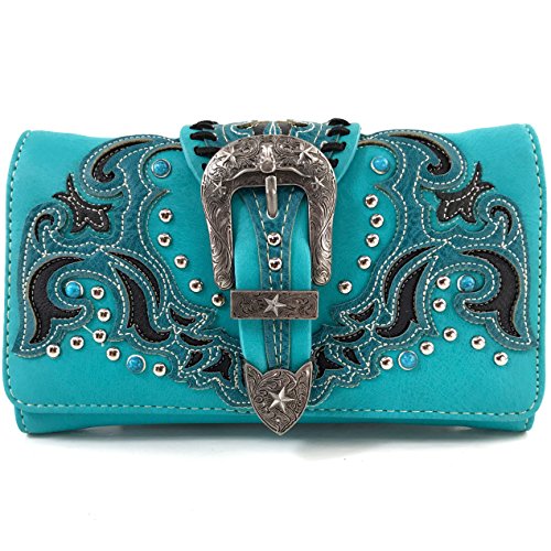 Turquoise Trifold Wallet Only