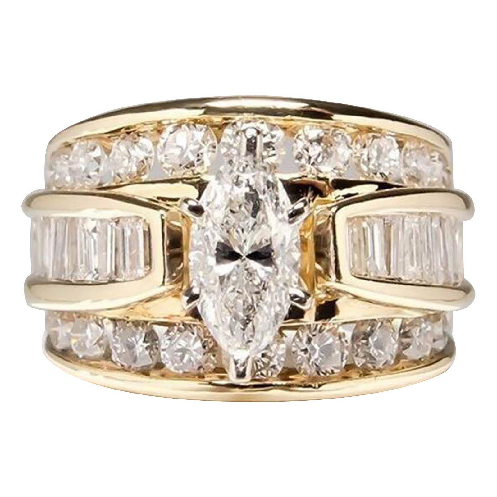 **14K Gold Plated Cubic Zirconia Halo Engagement Ring for Women - Micro Pave Wedding Band, Promise Ring, Elegant Jewelry Gift for Brides, Anniversaries & Special Occasions**