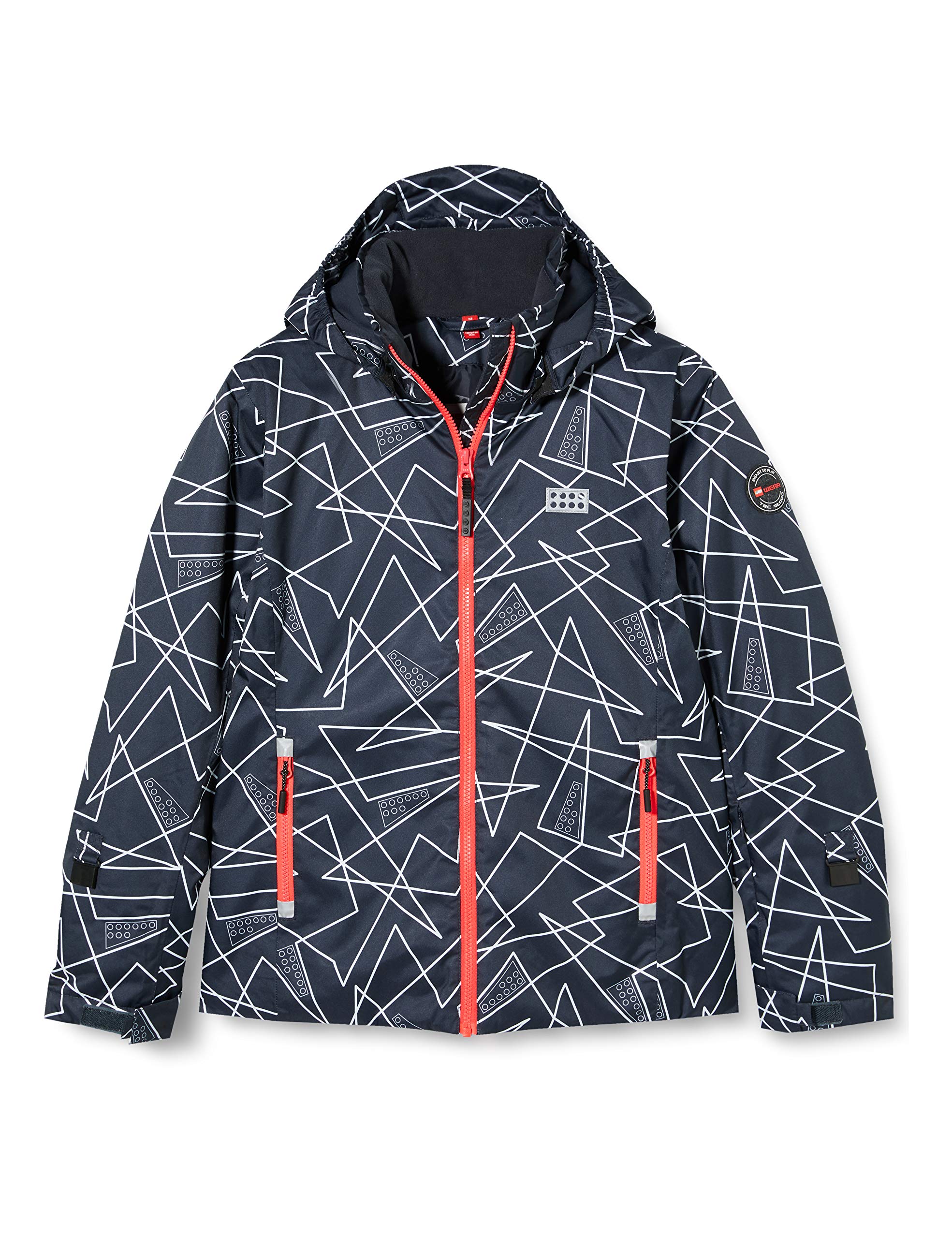 LEGO Kids' Jacket - Waterproof Windbreaker with Hood for Boys & Girls - Lightweight Outdoor Play Jacket for School, Park & Playground Adventures