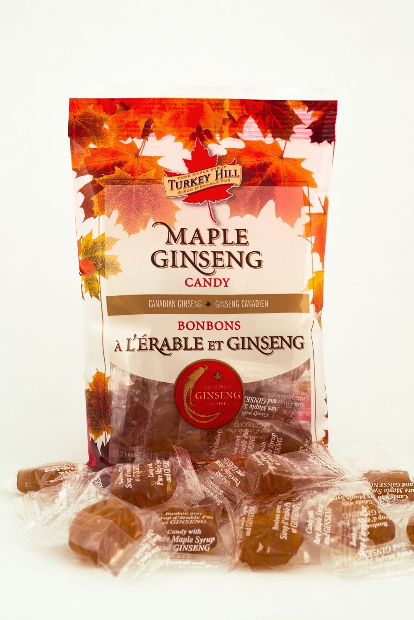 Premium Maple Ginseng Candy 90g - Natural Energy Boost for Workouts, Focus & Stress Relief - Delicious Herbal Supplement for Health & Wellness