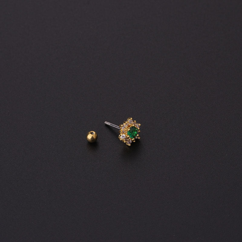 20G Animal Spider Upper Lobe Cartilage Earrings - Gothic Punk Body Jewelry for Women | Perfect for Halloween, Cosplay, and Alternative Fashion (HSPJ603)