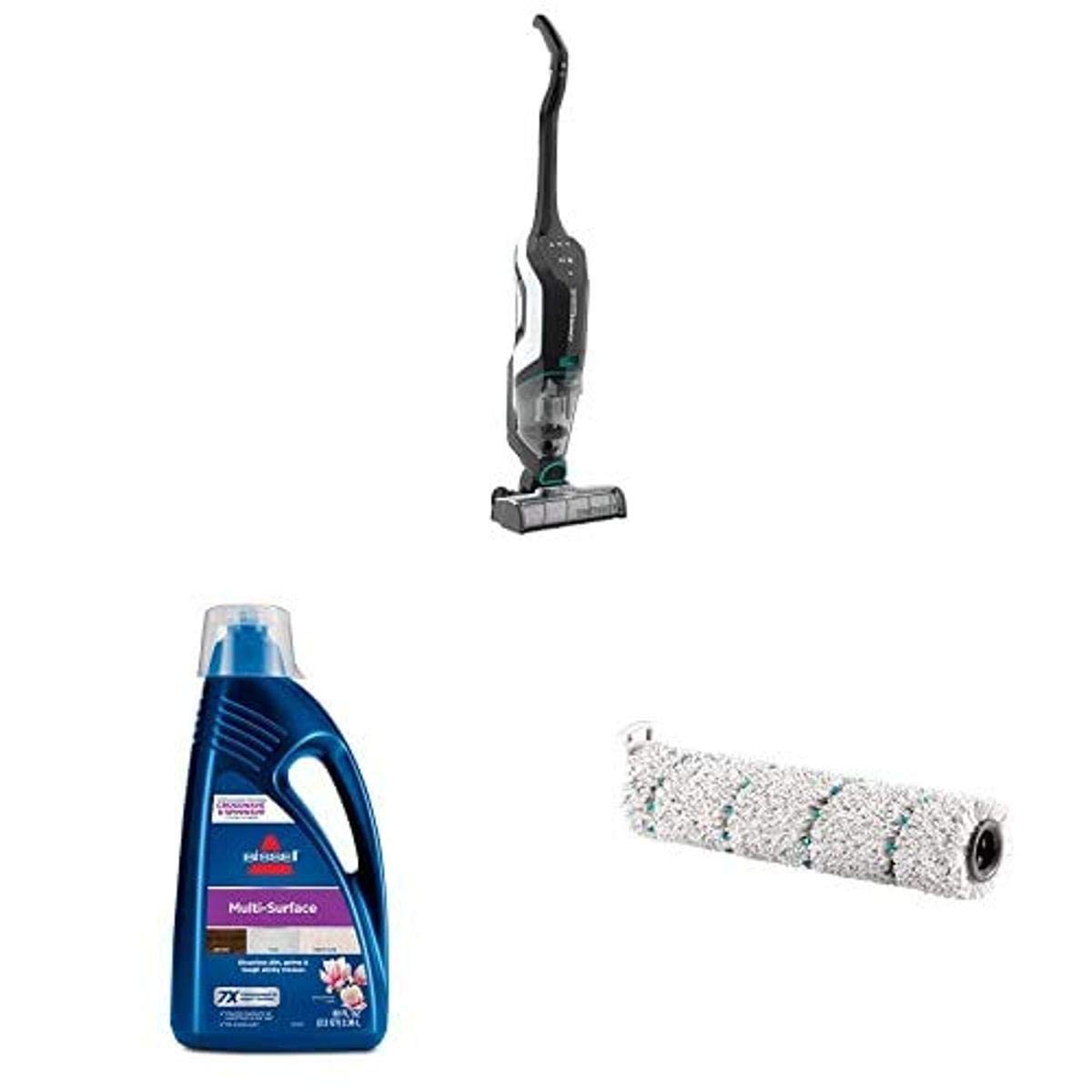 BISSELL 2554A CrossWave Cordless Max Wet-Dry Vacuum Cleaner - All-in-One Multi-Surface Floor Cleaner with 2787 Brush Roll & 1789G Cleaning Formula (80 oz) - Perfect for Hardwood, Tile & Carpet Cleaning in Homes & Offices