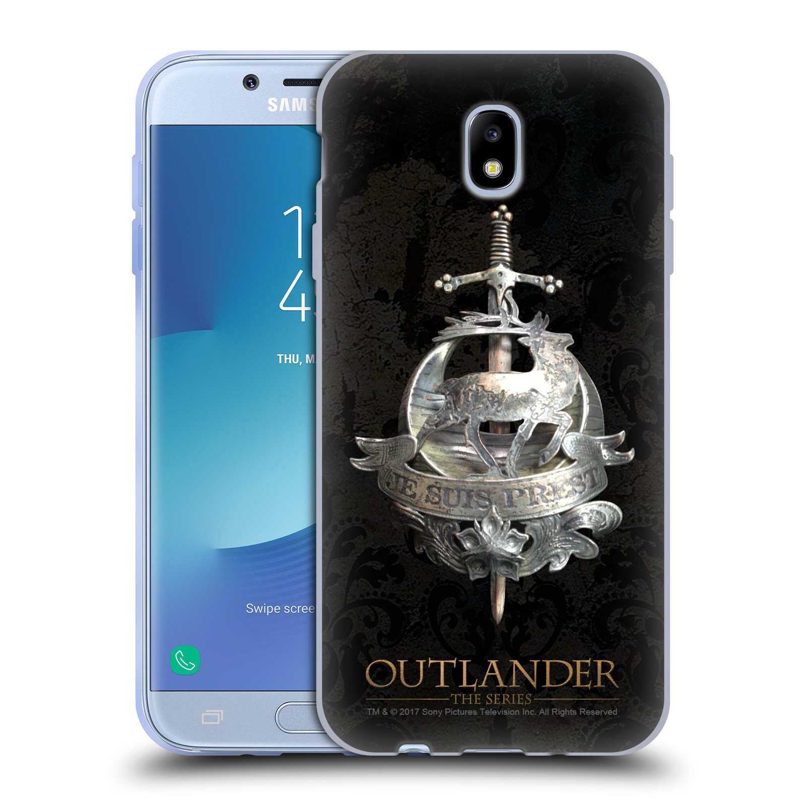 Head Case Designs Officially Licensed Outlander Fraser Brooch Seals and Icons Soft Gel Case for Samsung Galaxy J7 2017 / Pro - Perfect for Fans, Collectors, and Everyday Protection