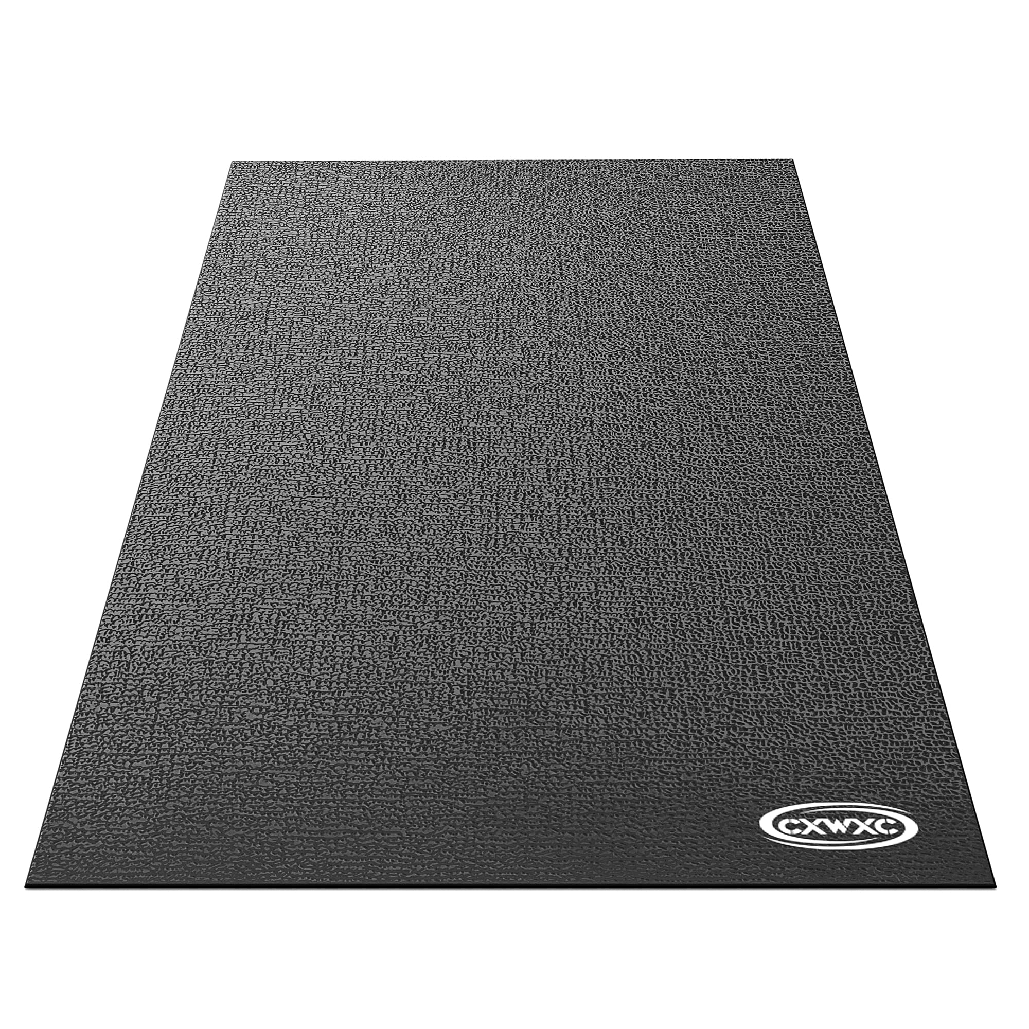 CXWXC Indoor Bike Trainer Floor Mat - Durable PVC Foam Exercise Mat for Peloton & Stationary Spin Bikes | Non-Slip Workout Mat for Home Gym & Fitness Training