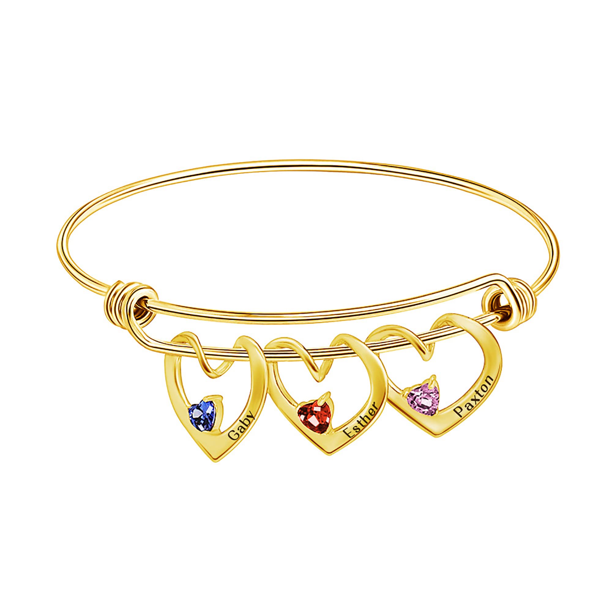 Personalized Heart Charm Bracelet with Custom Name - Romantic Jewelry Gift for Women, Girlfriend, Wife - Valentine's Day, Anniversary & Birthday Present - Perfect for Date Nights, Proposals, Weddings & Special Occasions - Great for Everyday Wear, Gifting & Expressing Love - Ideal for Romantic Surprises, Couple Matching, Mother's Day & Graduation Gifts - Stylish Accessory for Date Nights, Anniversaries, Proposals and Everyday Elegance