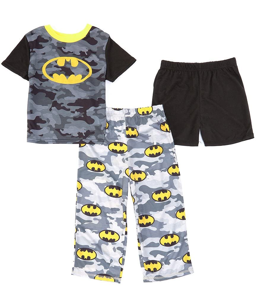 DC Comics Batman Logo Camo Toddler Pajama Set - Soft Cotton 2-Piece PJS for Boys & Girls - Perfect for Bedtime, Playtime & Superhero Dress-Up