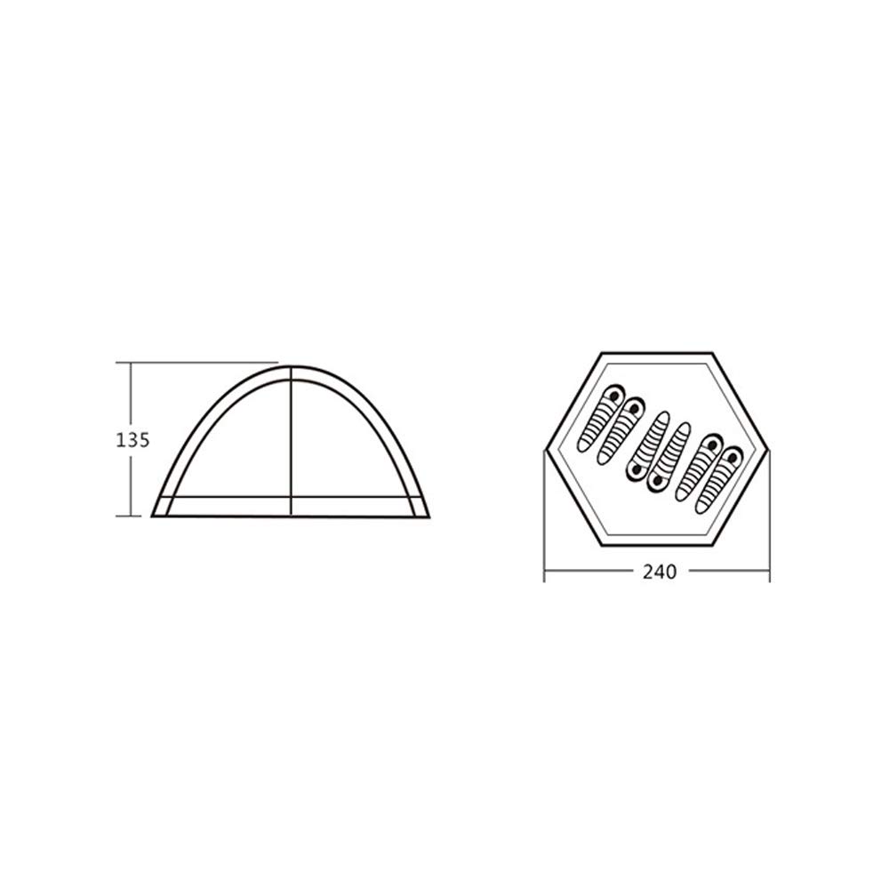 Waterproof 2-Person Camping Tent - Lightweight Outdoor Backpacking Tent for Hiking & Beach (Orange, One Size) | Perfect for Camping, Festivals & Emergency Shelter